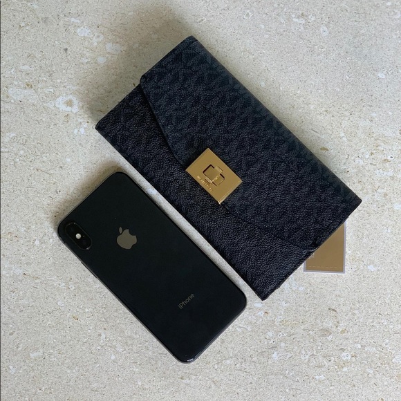 NWT❗️Michael Kors Wallet Black/Gold - Picture 5 of 5